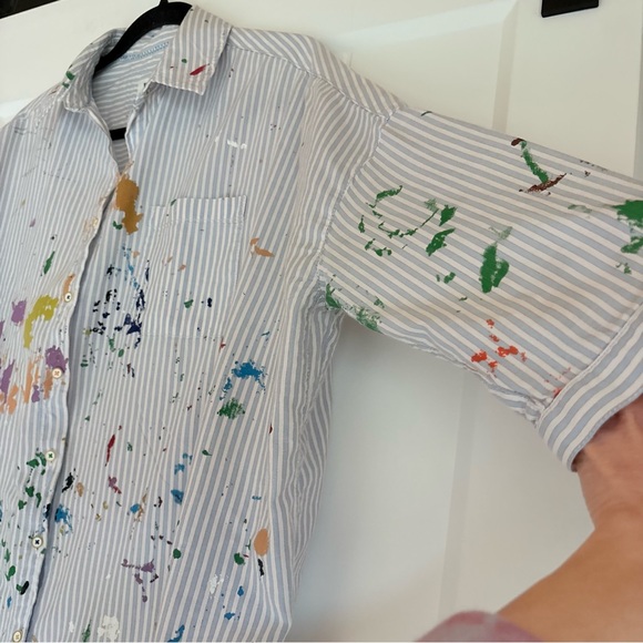 Anthropologie Holding Horses Paint
Splatter Oversized Boho Tunic Top Shirt - Picture 4 of 9